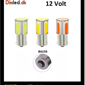 BA15S COB LED pære, 12v